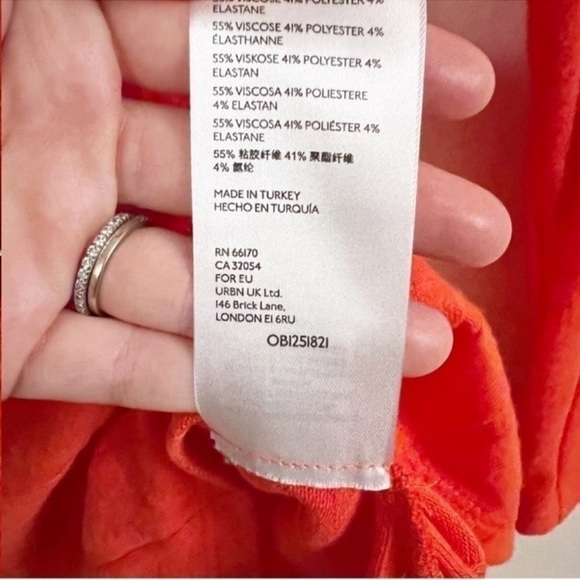 Anthropologie Maeve Asymmetrical Ribbed Knit Sweater Tunic Orange Size XS - Picture 8 of 8